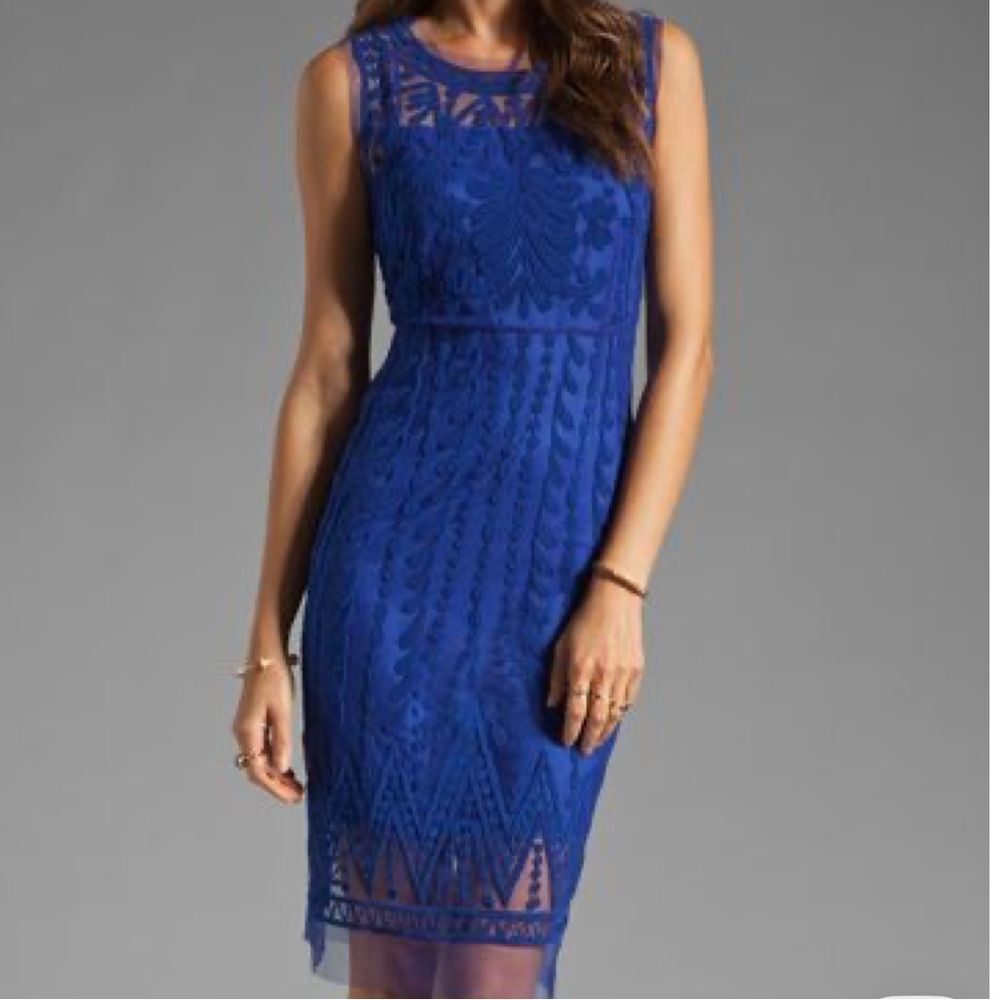 Revolve: Catherine Malandrino 💙 Royal Blue/Galaxy Midi Dress - 2 Pieces